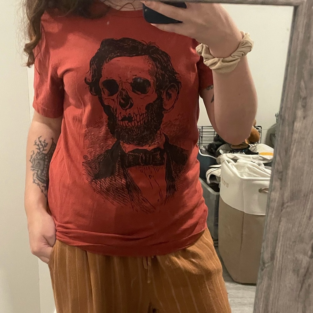 Abraham Lincoln Skull Graphic Tee